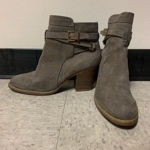 Grey Booties with Buckles